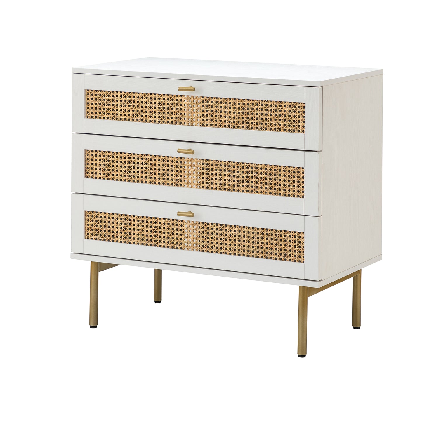 Terus Tall 3-Drawer Bachelor Chest - White