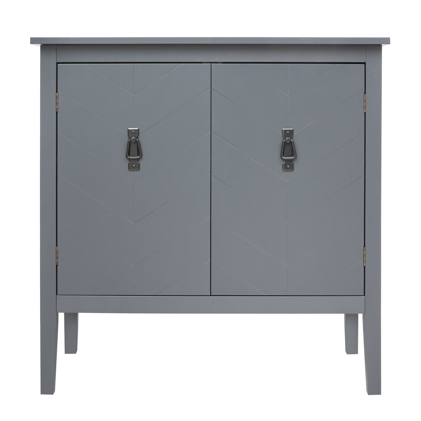 Aaron 2 Door Wooden Cabinets - Gray