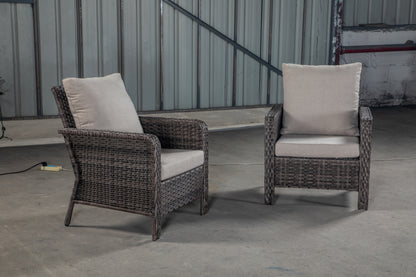 Irina Patio PE Rattan Wicker Sofa Chair (Set of 2)