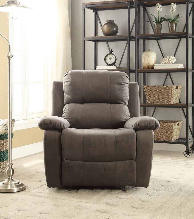 Bina Microfiber Recliner - Charcoal