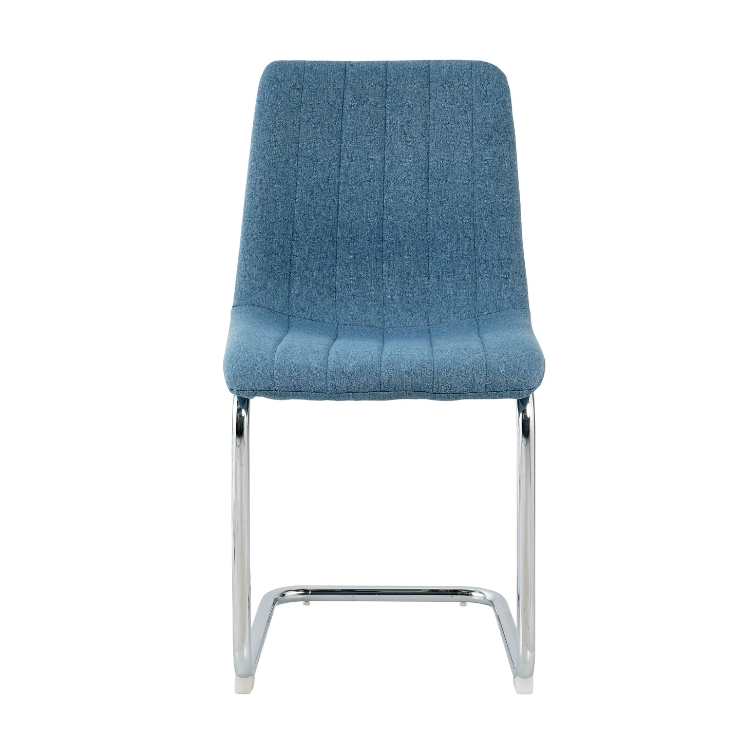 Jayro Fabric Dining Chairs with Metal Leg (Set of 4) - Blue