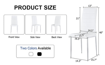 Edra Dining Chair Metal Leg (Set of 4) - White