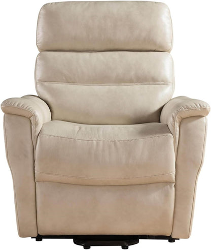 Zander Faux Leather Upholstered Power Reclining Chair - Cream