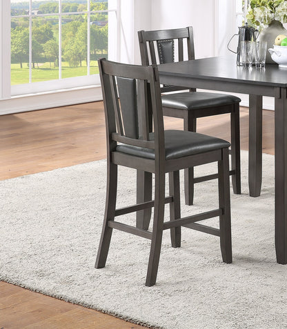 Blake 5pc Set Counter height Table  4x High Chairs - Gray