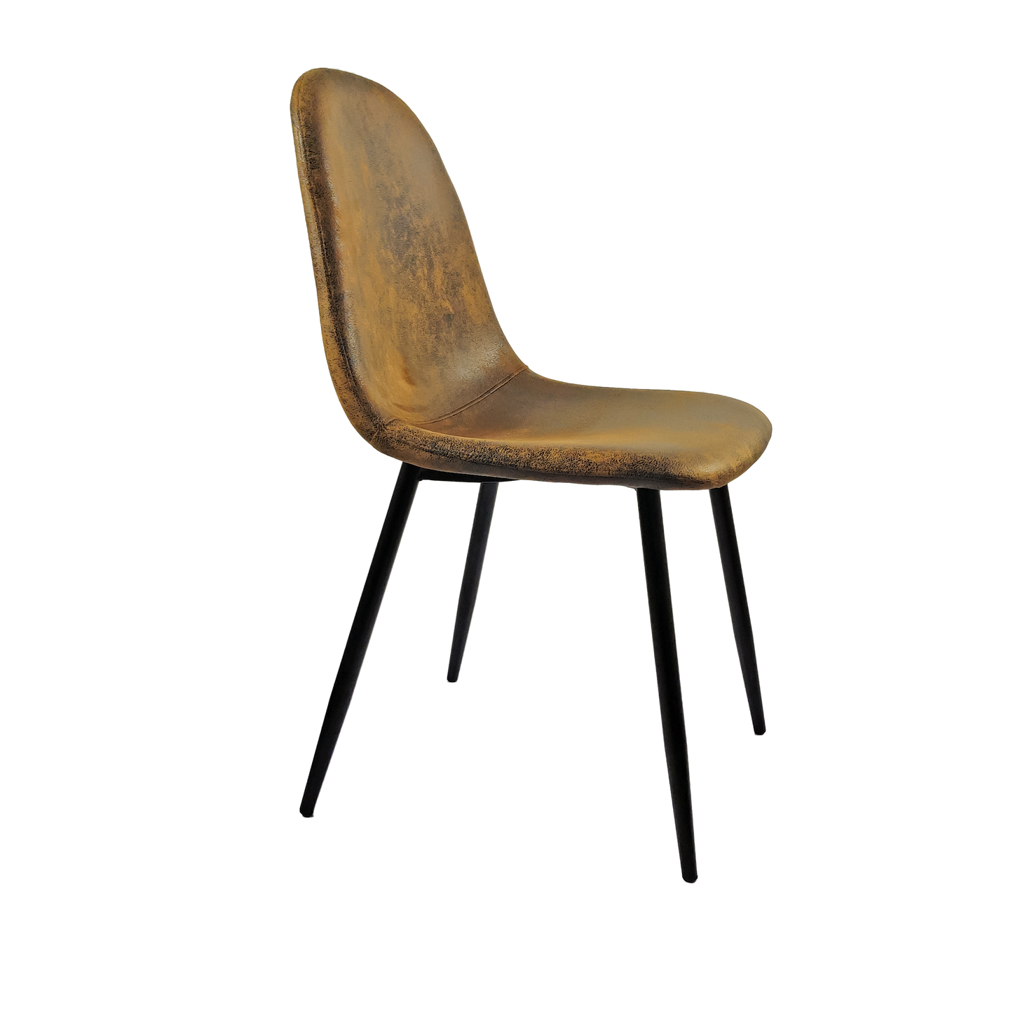 Ona II Suedette Dining Chairs with Black Metal Leg (Set of 2) - Brown