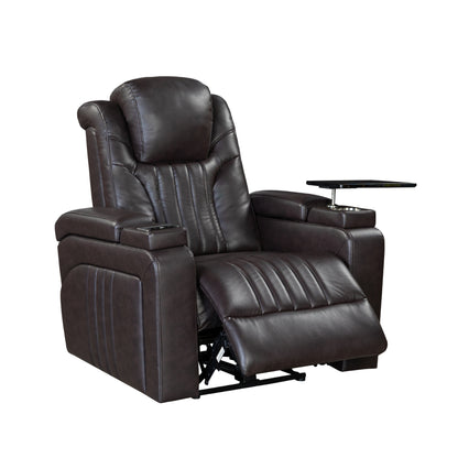 Morris PU Leather Power Recliner - Brown