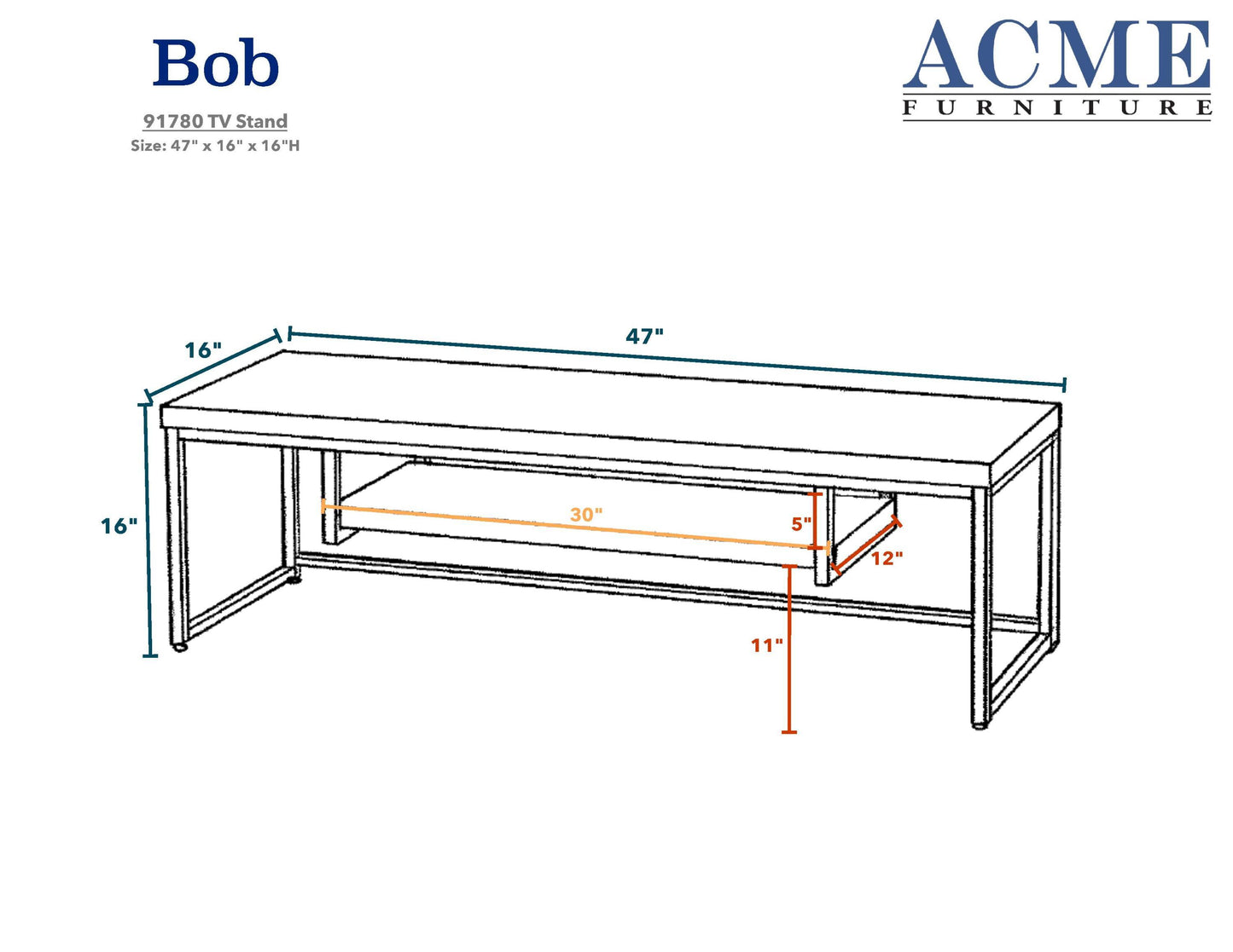 Bob TV Stand - Oak