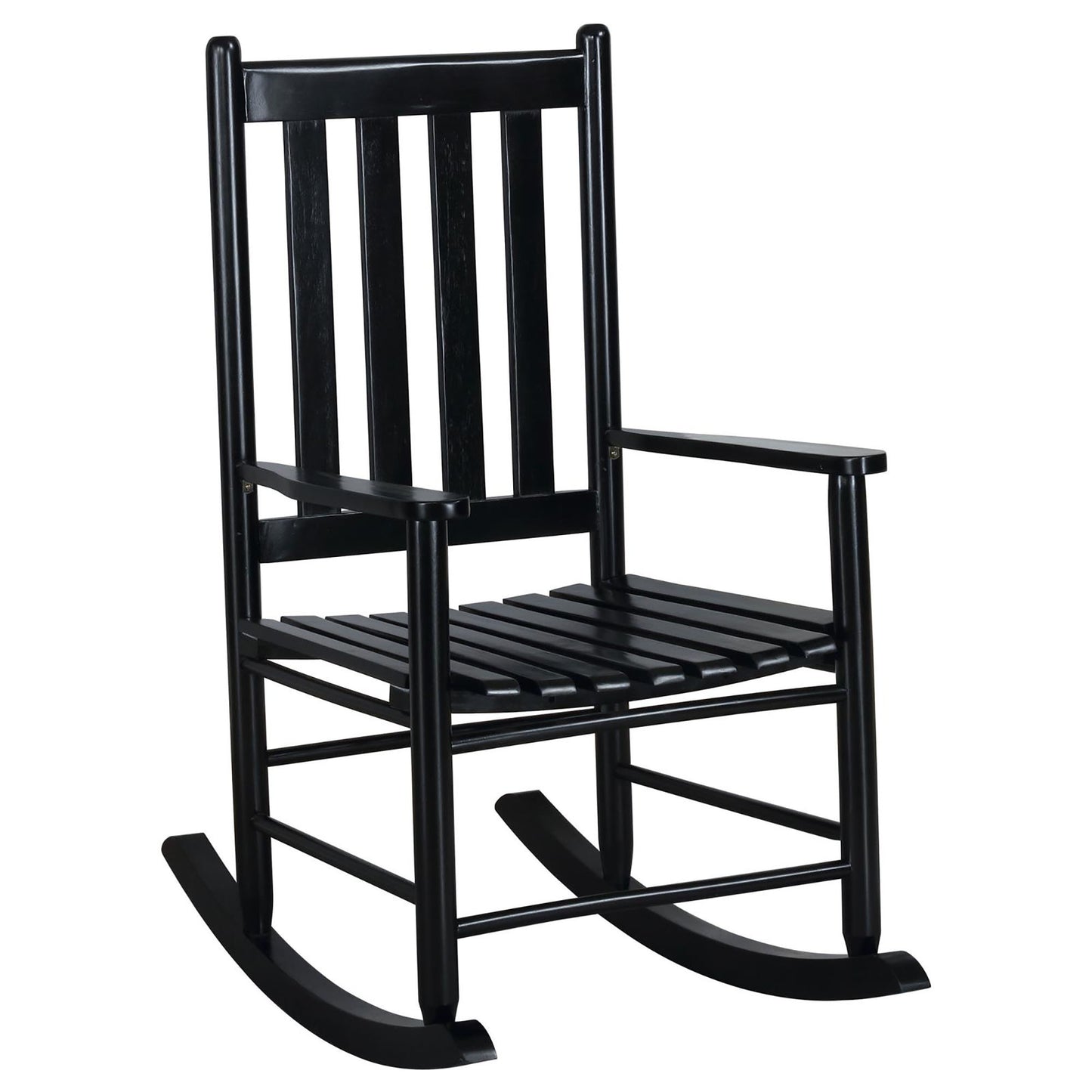 Jasmin Black Slat Back Rocking Chair - Black