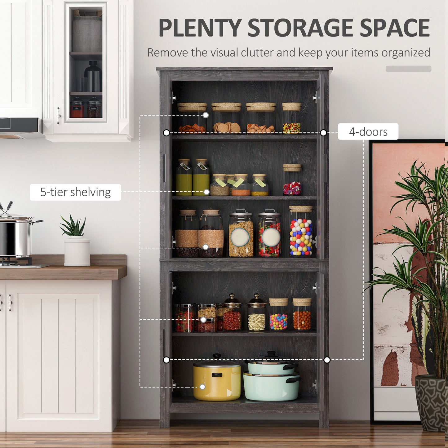 Tamo Freestanding Storage Cabinet - Gray