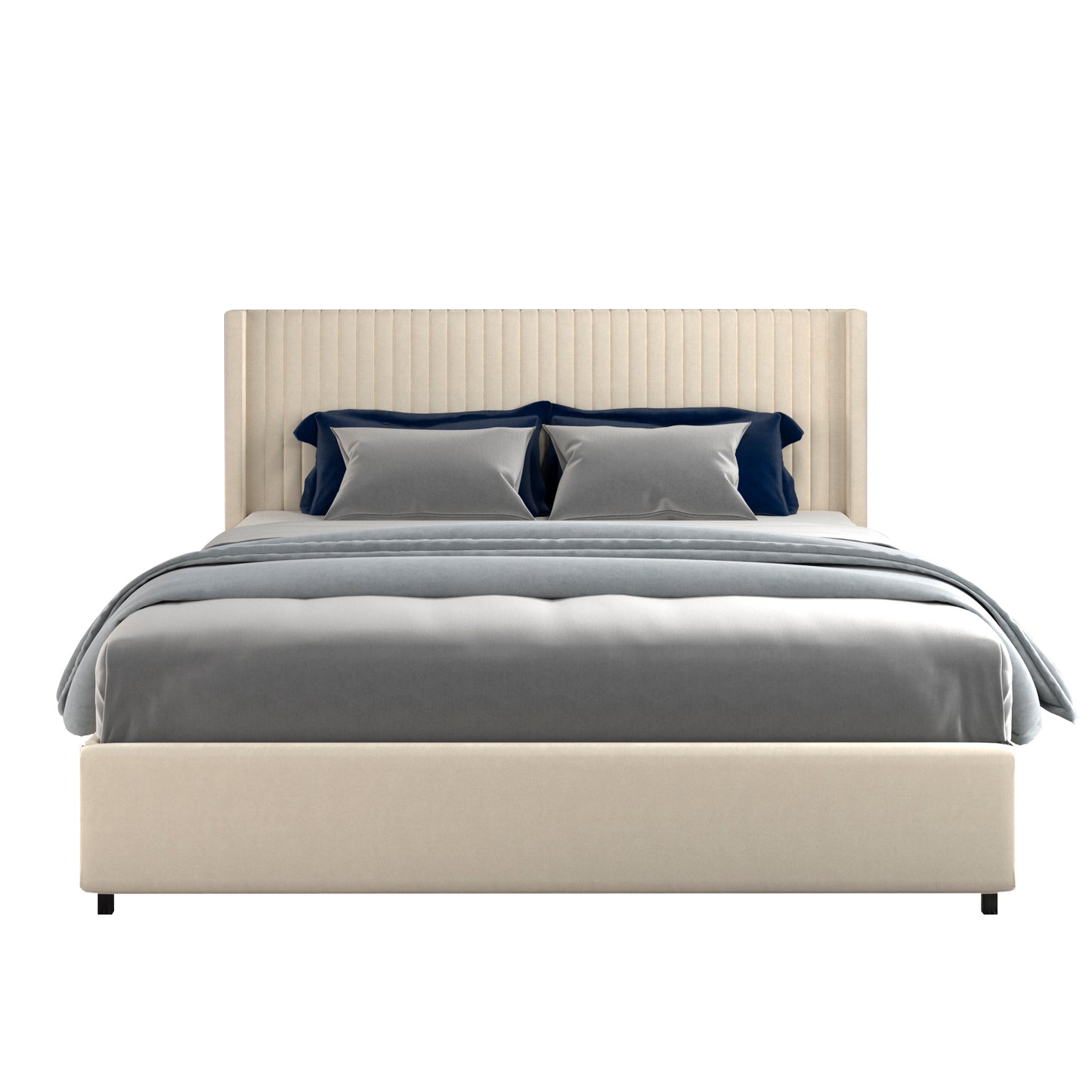 Anna Queen Size Platform Bed - Ivory