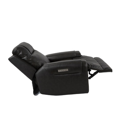 Trevor Triple Power Genuine Leather Recliner - Black