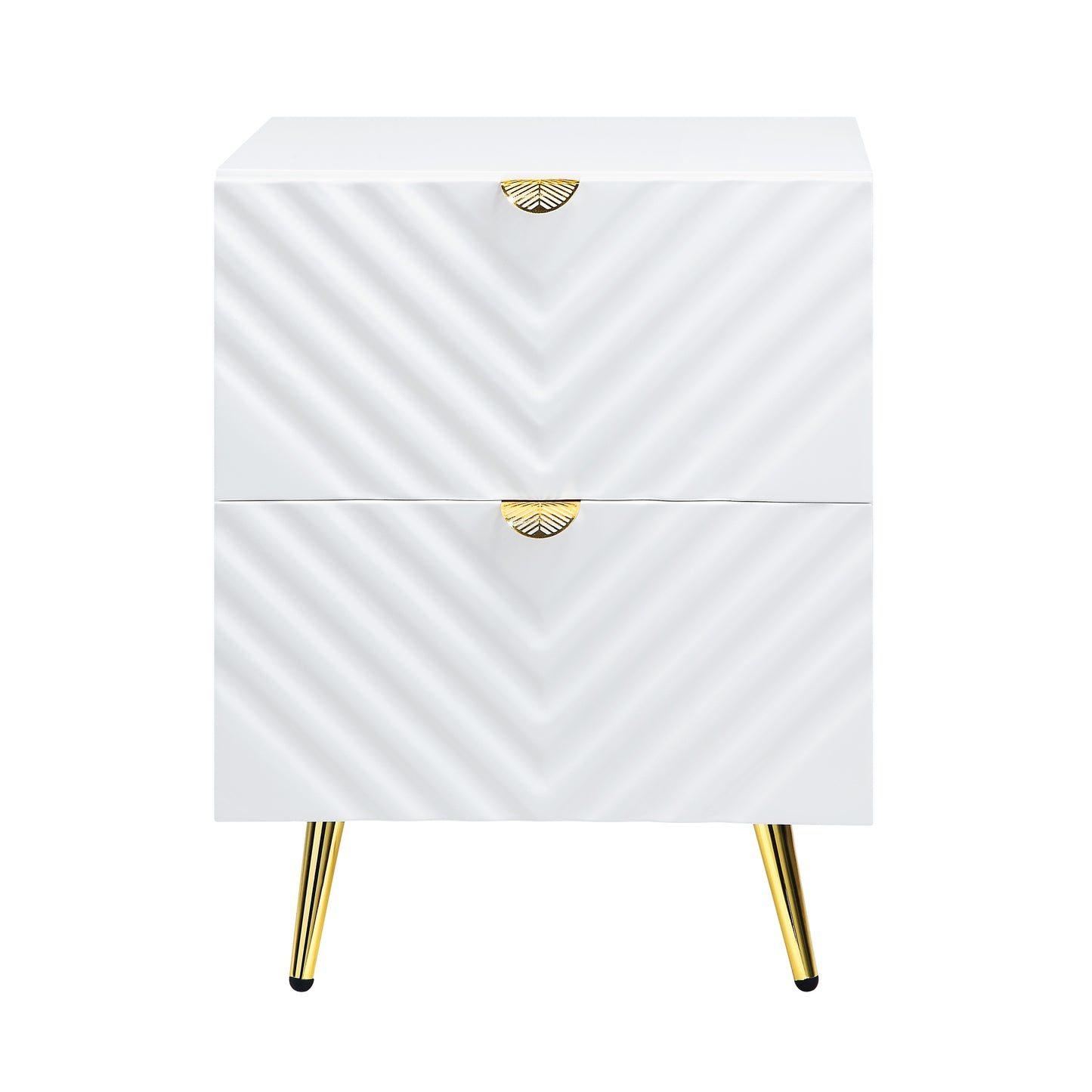 Gaines High Gloss Nightstand - White