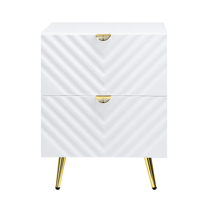 Gaines High Gloss Nightstand - White