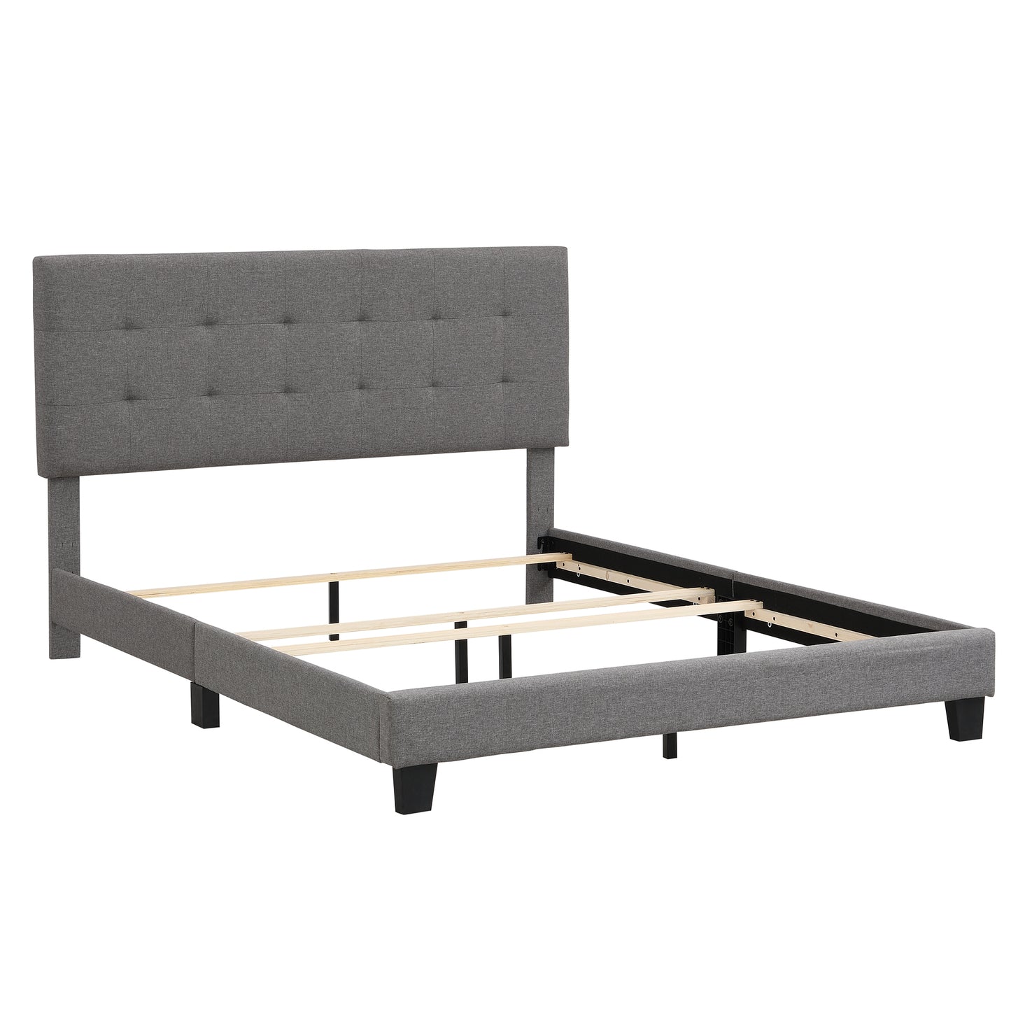 Eve Queen Size Platform Bed Frame - Gray