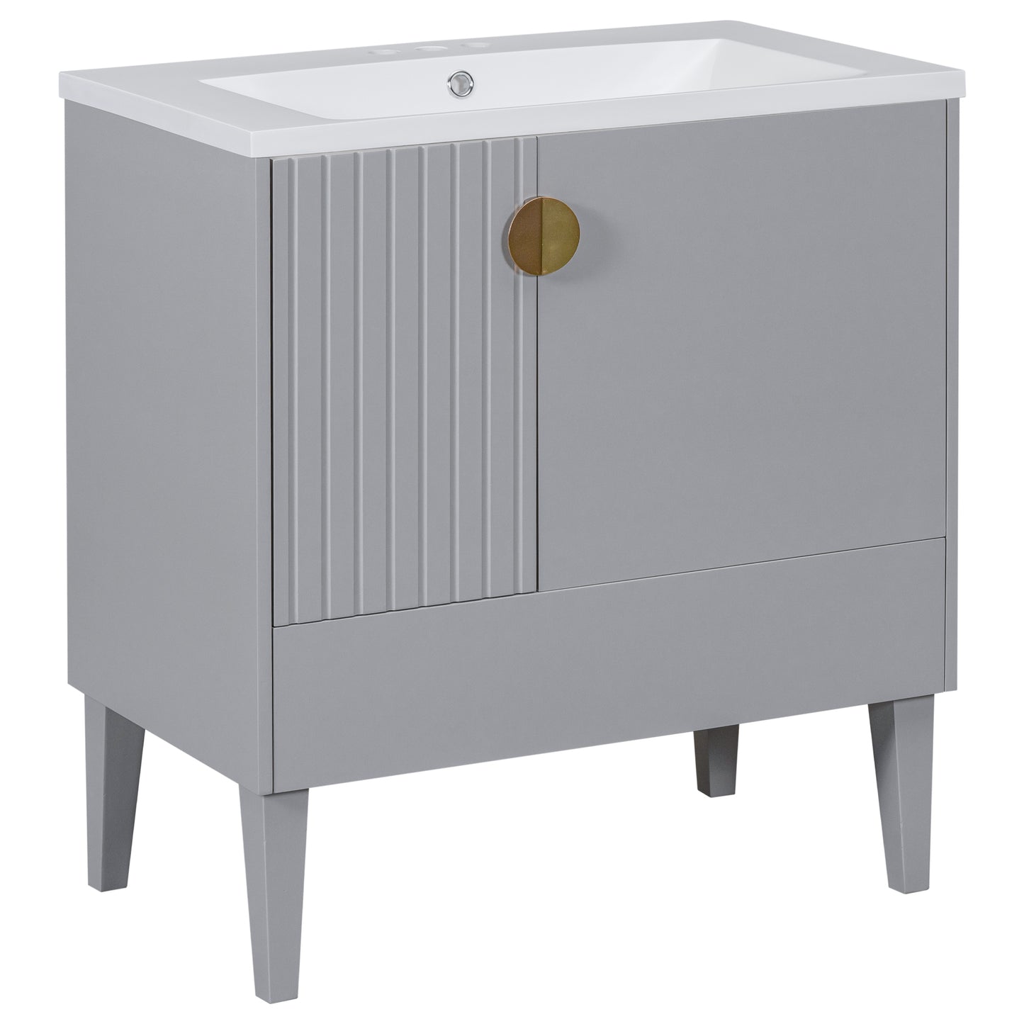 Dot Bathroom Vanity with Sink - Gray