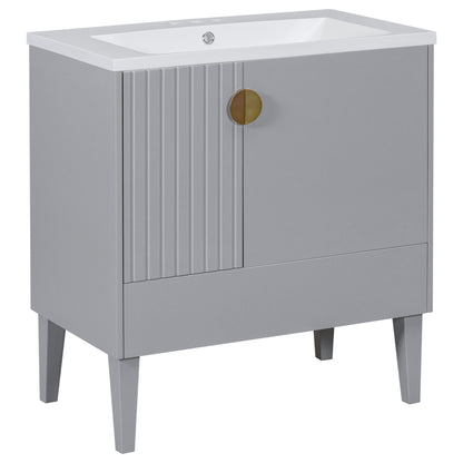 Dot Bathroom Vanity with Sink - Gray