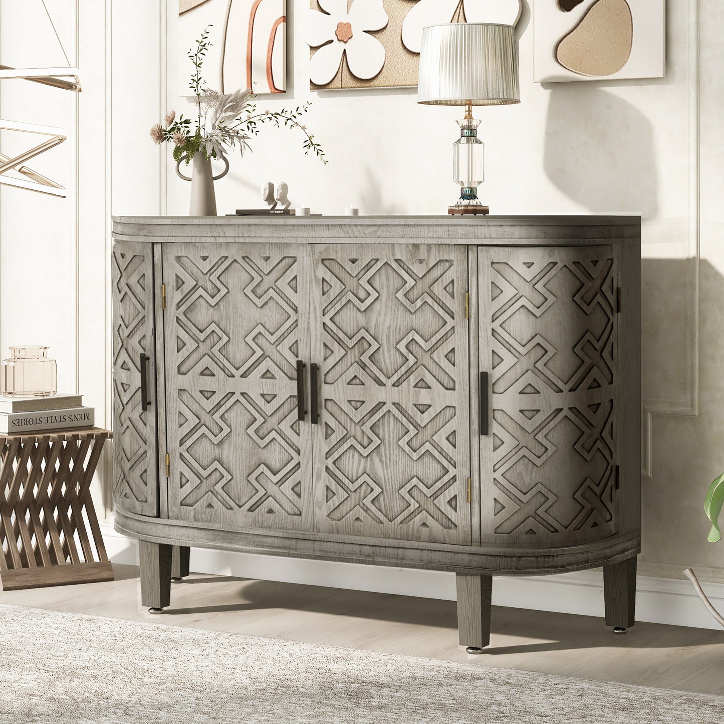 Tamra Sideboard Accent Cabinet - Antique Gray