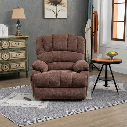 Mia Heat Massage Chenille Power Lift Recliner Chair - Brown