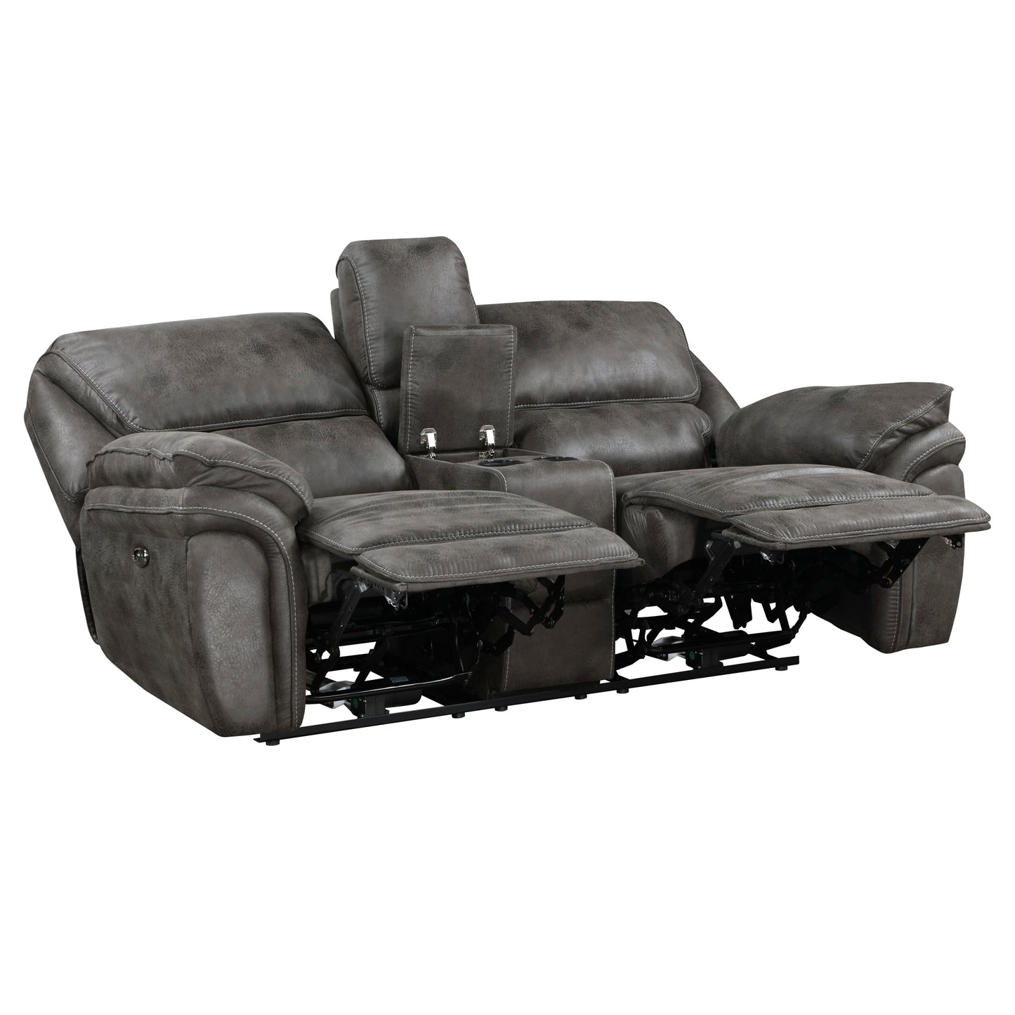 Rubio Power Reclining Loveseat - Gray