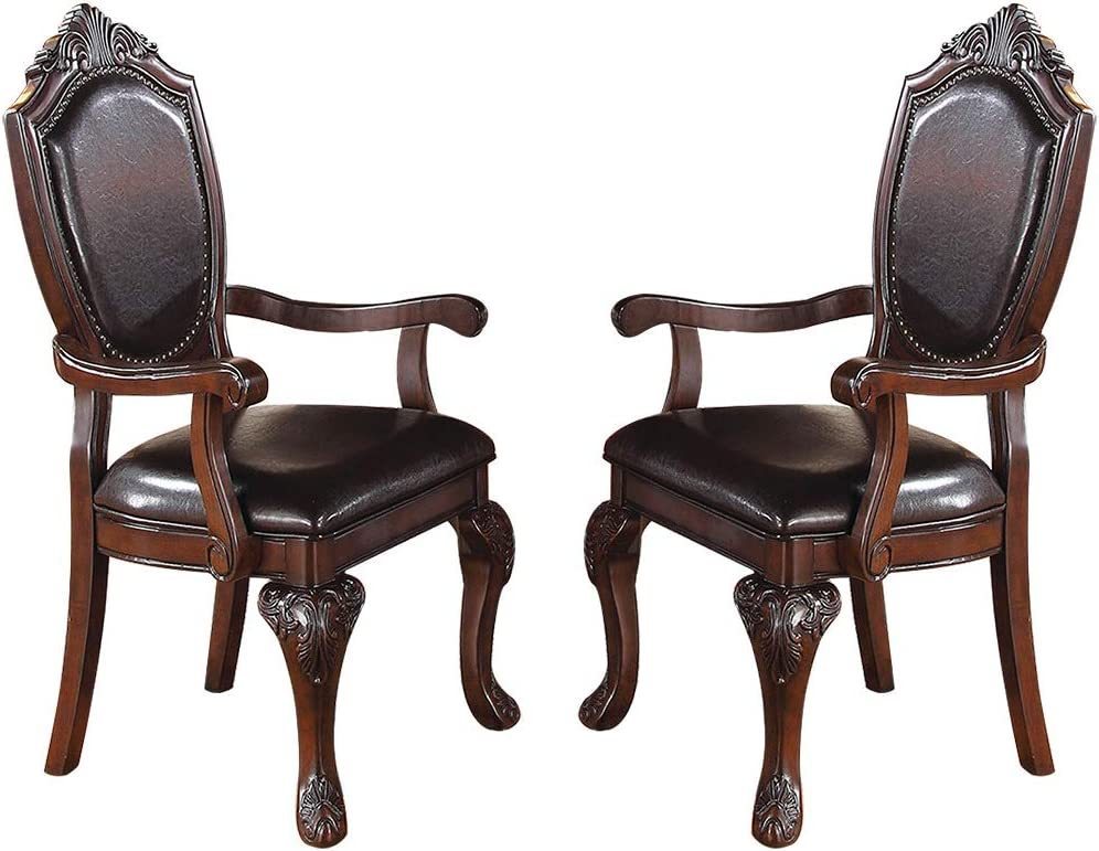 Norman Dining Arm Chair (Set of 2) - Brown