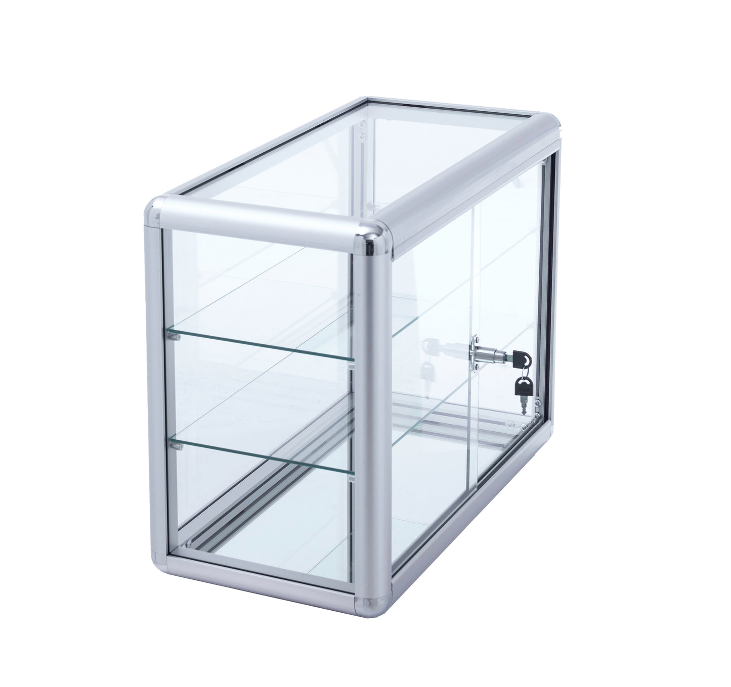 Baxter Tempered Glass Counter Top Display Cabinet - White