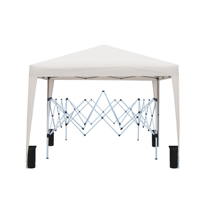 Oneal 10 x 10 ft Pop Up Gazebo Canopy Tent with Sand Bag - Beige