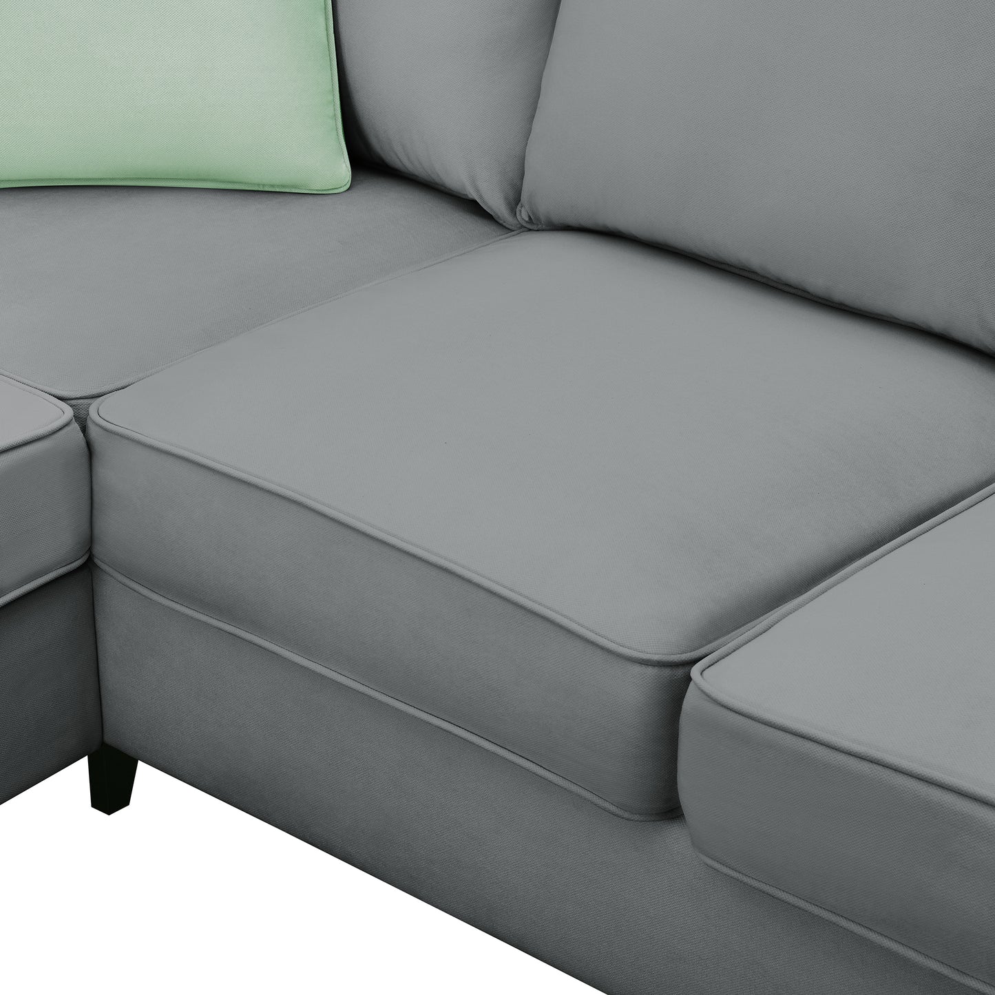 Harper Modular Sectional Sofa with Ottoman - Grey