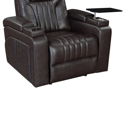 Morris PU Leather Power Recliner - Brown