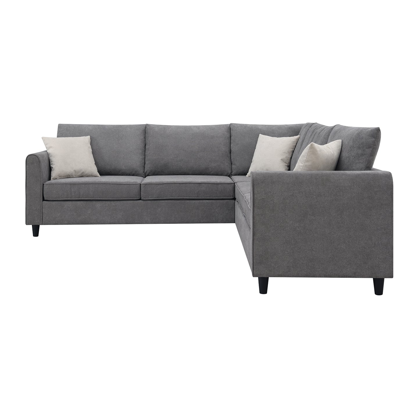 Elara Upholstered Living Room Sectional Sofa -Gray