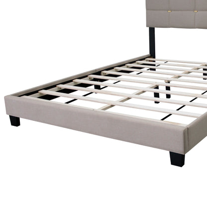 Javie Queen Size Platform Bed - Beige