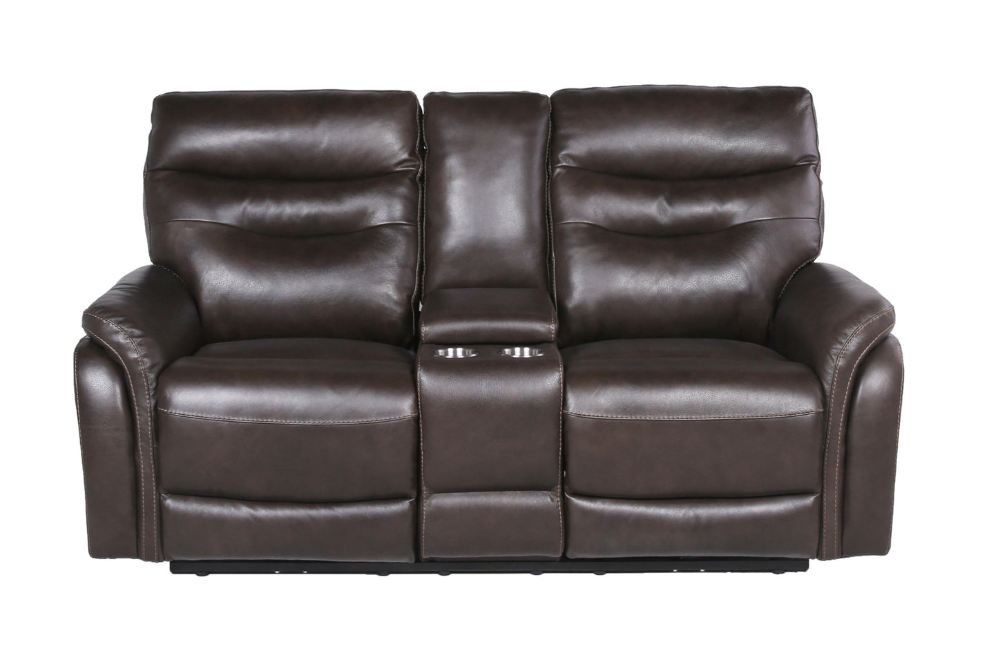 Graham Recliner Console Loveseat - Coffee