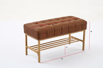 Lof Storage Shoe Bench - Brown