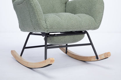 Hari II Modern Nursery Rocking Chair - Green