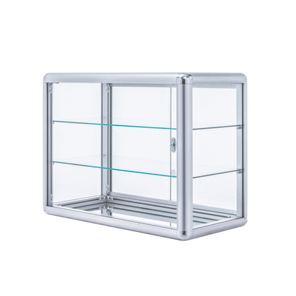 Baxter Tempered Glass Counter Top Display Cabinet - White