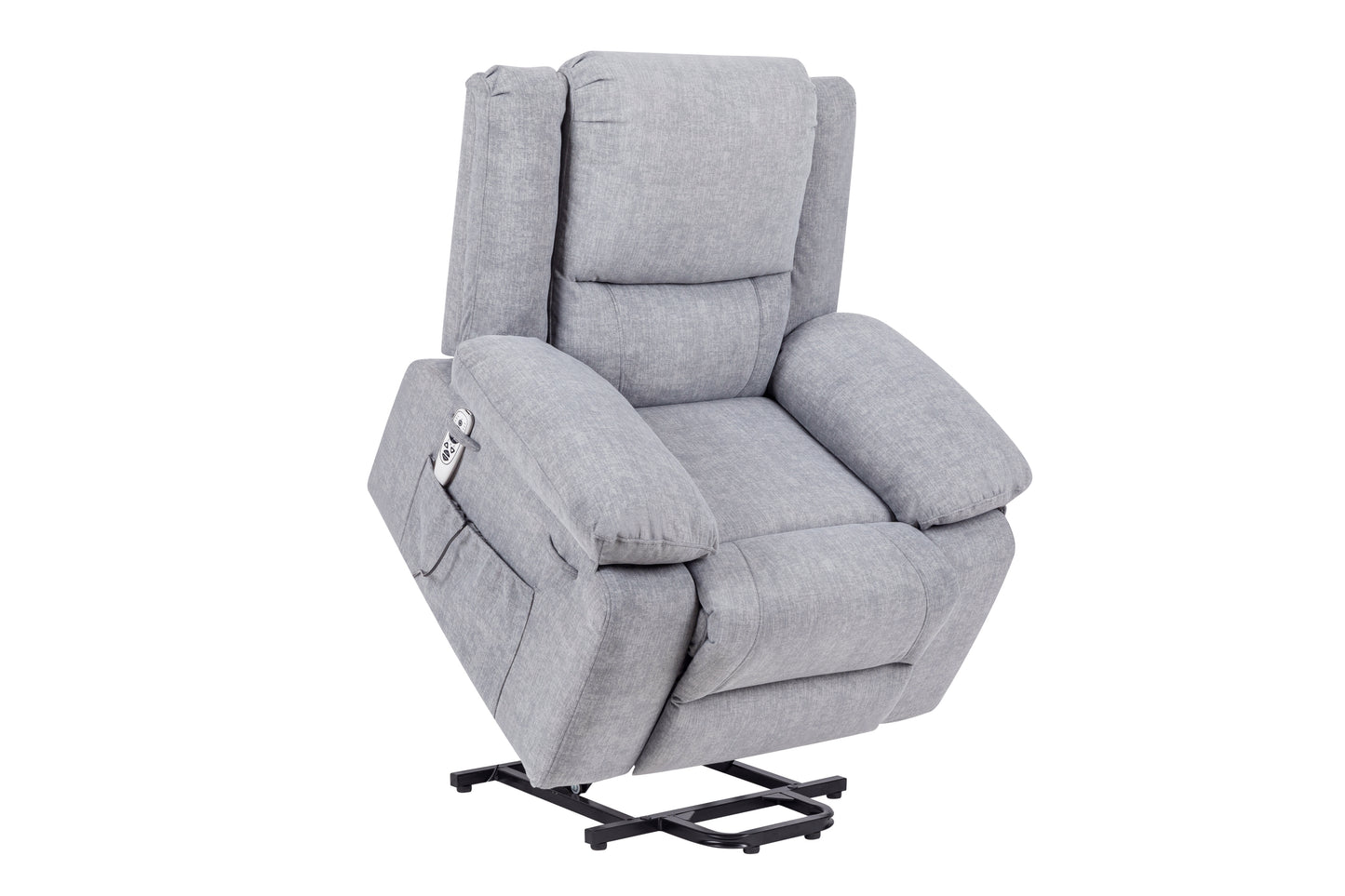 Solace Electric Power Recliner Chair with Massage and Heatin - Light Grey