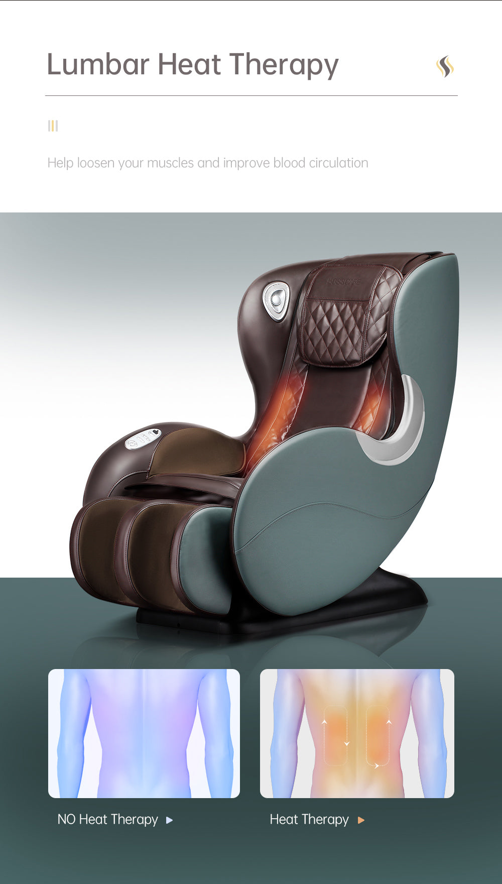 Grand Massage Chairs SL Track Full Body with Bluetooth Speaker - Beige