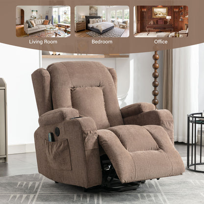 Bonilla Power Lift Recliner Chair - Brown