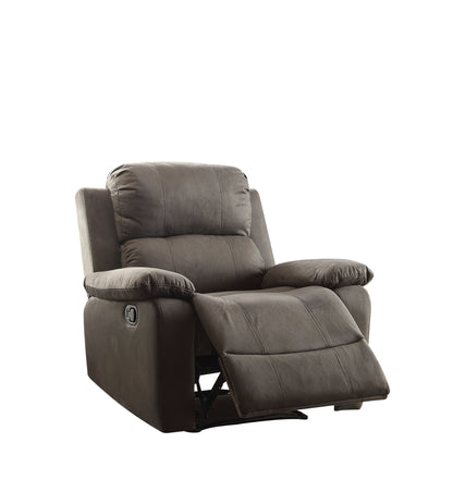 Aeon Polished Recliner with Pillow Top Arm - Charcoal