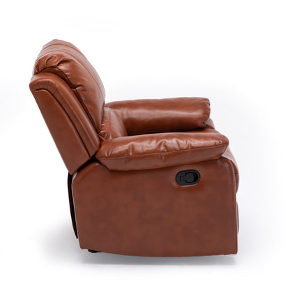 Charlotte Leather Gel Recliner - Caramel