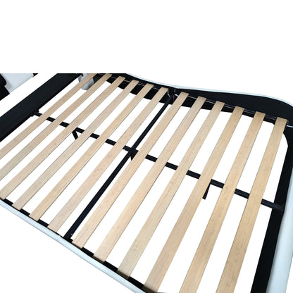 Sonic Control Queen Size Platform Bed Frame - White