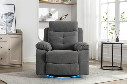 Aspen Power Recliner Glider Chair With Bluetooth Speaker - Dark Gray