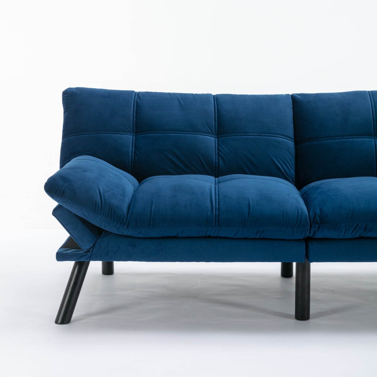 Vega Convertible Folding Modern Sofa Bed - Navy Blue