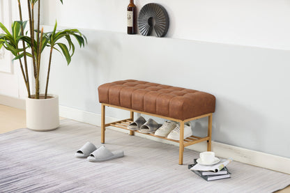 Lof Storage Shoe Bench - Brown