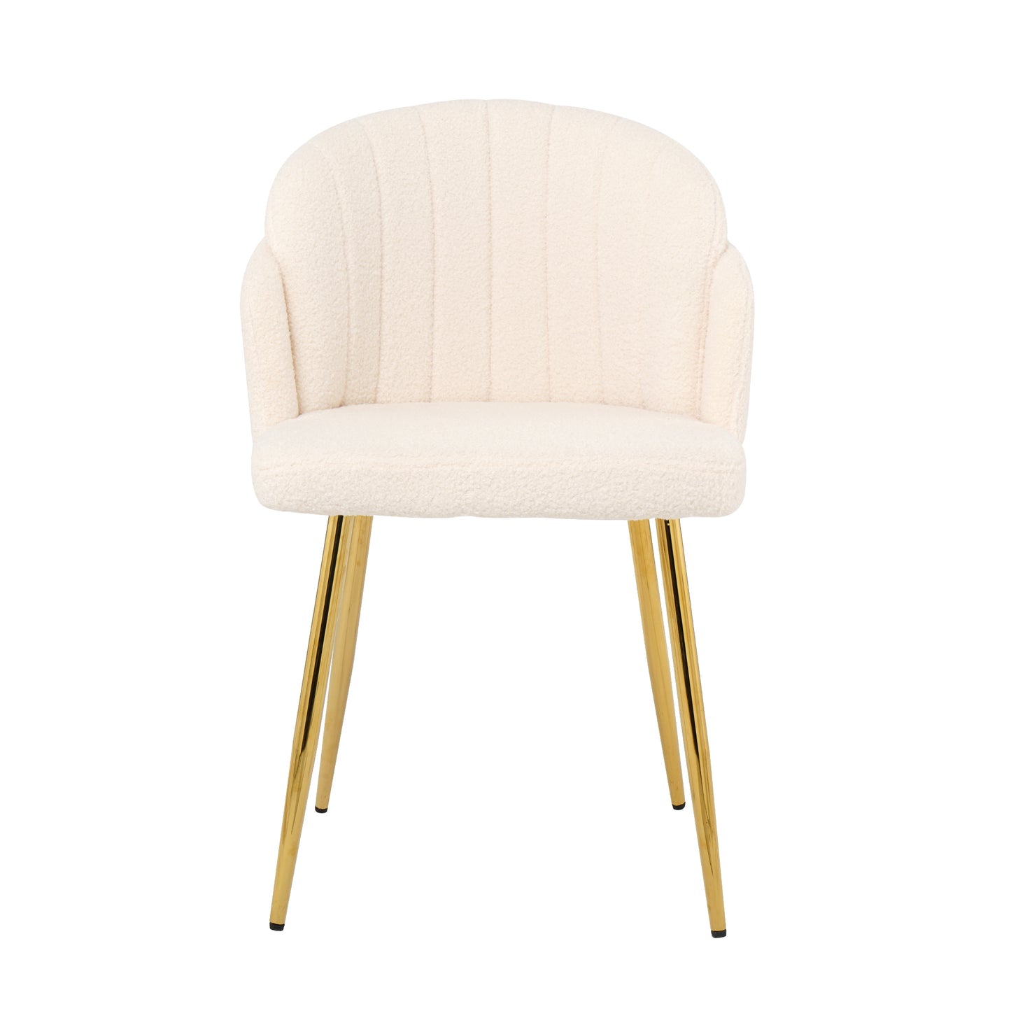 Zulma Fabric Dining Chairs with Gold Leg (Set of 2) - Beige