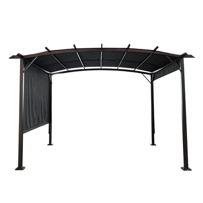 Manson 12 x 9 ft Outdoor Retractable Pergola - Gray