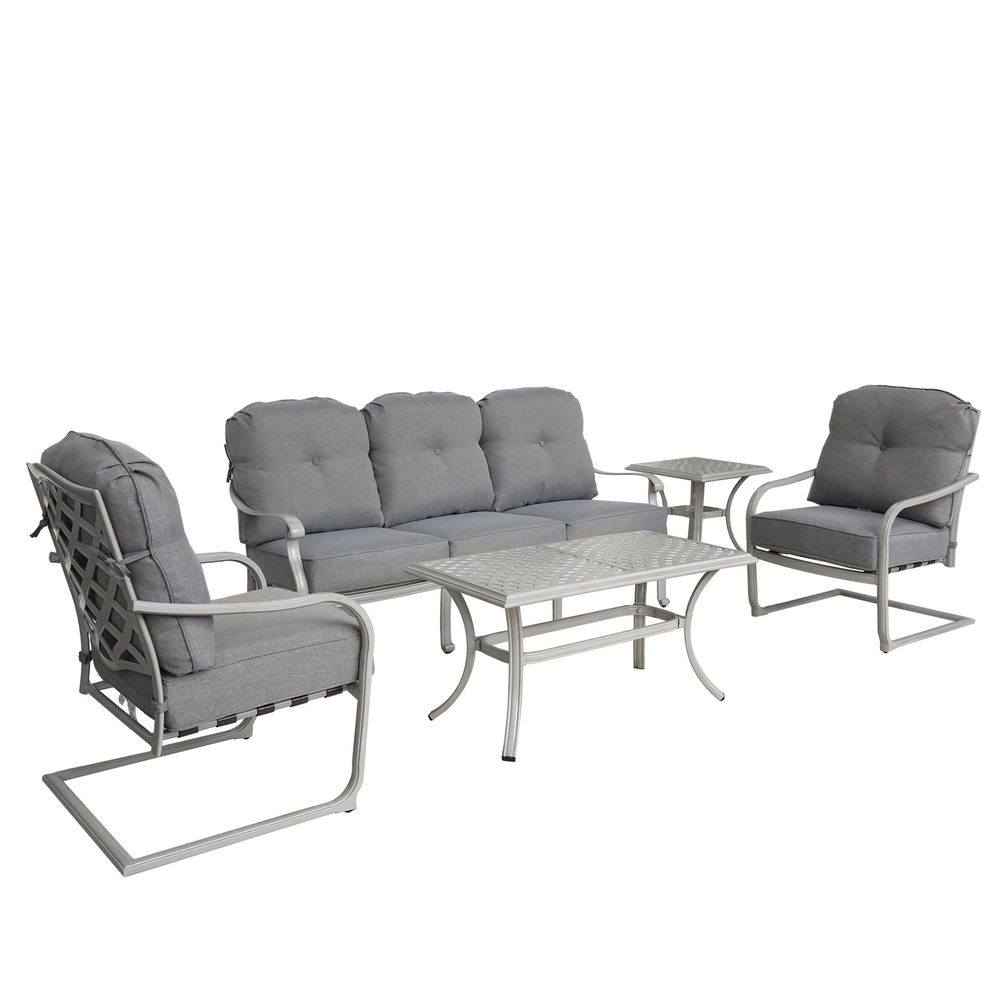 Alexis 5 Pc Outdoor Patio Aluminum Seating Set