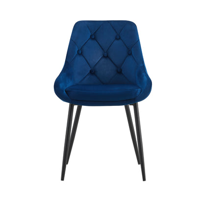 Sheron Velvet Dining Chairs (Set of 2) - Blue