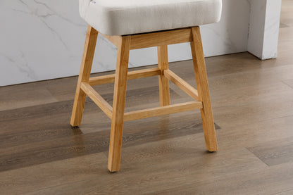 COOLMORE Bar Stools - Beige Set of 2