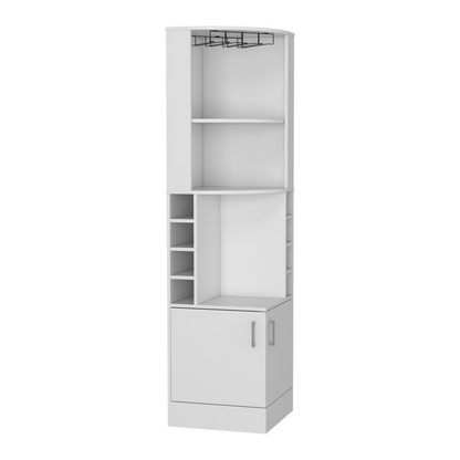 Nikita Corner Bar Cabinet - White