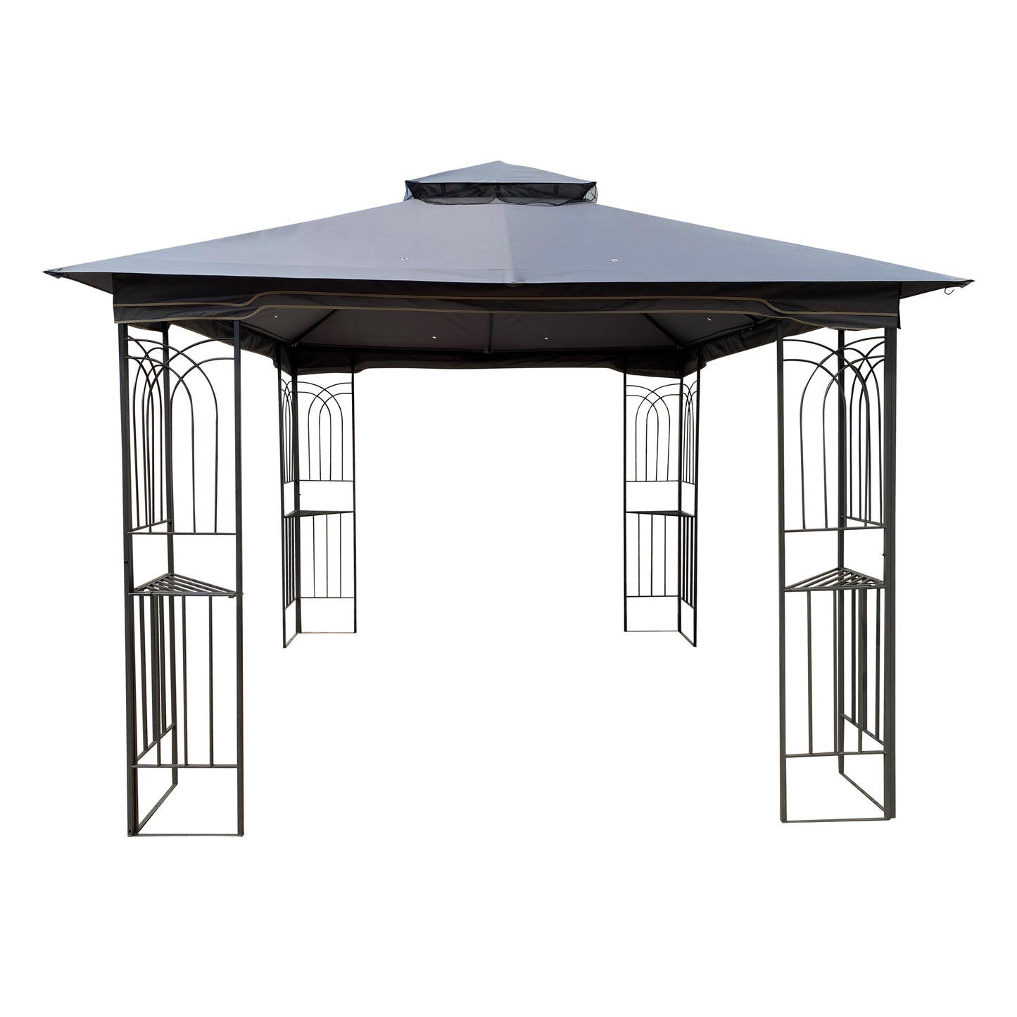 Zamora 10 x 10 ft Outdoor Patio Gazebo Canopy Tent - Gray